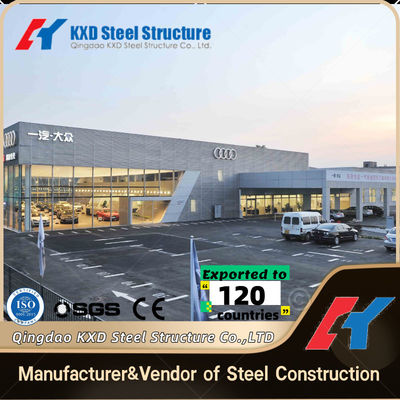 Q345 Q235 হালকা ইস্পাত ফ্রেম ওয়ার্কশপ ইস্পাত কাঠামো গ্যারেজ জন্য অটো সার্ভিস সেন্টার