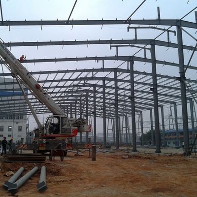 বায়ু প্রতিরোধী ধাতব নির্মাণ বিল্ডিং প্রিফ্যাব্রিকেটেড উচ্চ-শক্তির ইস্পাত কাঠামো
