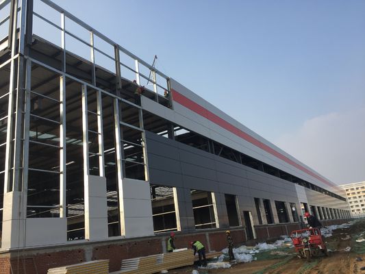 কাস্টমাইজড ডিজাইন ডিআইপি গ্যালভানাইজড ফ্রেম ইন্ডাস্ট্রিয়াল শ্যাড প্রিফ্যাব / প্রিফ্যাব্রিকেটেড স্টিল স্ট্রাকচার গুদাম