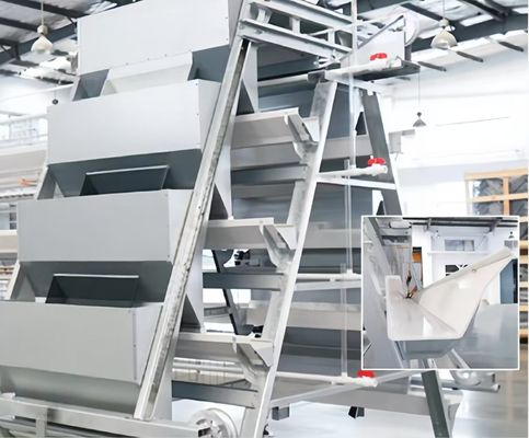 এইচ টাইপ ৪ স্তরের চিকেন কেজ অটোমেটিক পোল্ট্রি ব্যাটারি কেজ পোল্ট্রি সরঞ্জাম